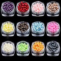 12PCS Nail Art Decoration Circular Color Pearl Gao Liangguang 12 Color 3mm 4mm 5mm