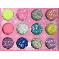 12-color Glitter Powder Sequins Nail Decorations