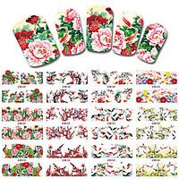 12 Designs/Sets Nail Sticker Chinese New Year Theme Pattern Watermark Tips Nails Decals Full Nail Art Tools BN529-540