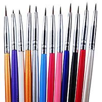 12PCS Nail Art Design Painting Drawing Pen Brush Set