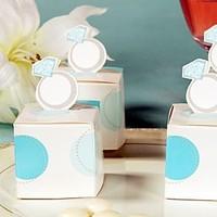 12 Piece/Set Favor Holder - Cubic Card Paper Favor Boxes engagement Ring Candy Box birthday party decoration