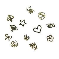 12-pattern Different Shaped Metal Nail Art Decoration