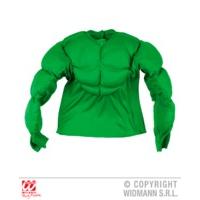 128cm childrens green super muscle hulk shirt