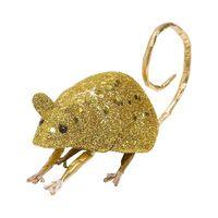 12cm Gold Glitter Mice