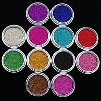 12Pcs Colors Caviar Nail Art Decoration