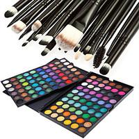 120 Colors Professional Dazzling MatteShimmer 3in1 Eyeshadow Makeup Cosmetic Palette with 20 Eyeshadow Brush Set