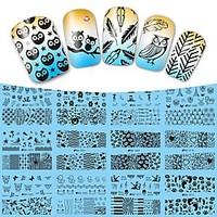 12 Designs/Set Water Transfer Nail Art Sticker Watermark Decals Flowers Cartoon Full Wraps DIY Tips BD01-12