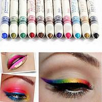 12Pcs/Lot 12 Color Eyeliner Pencil Eye Shadow Pen Eye Liner Lip Liner Eye Shadow Pencil Pen Waterproof