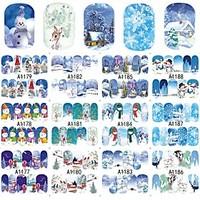 12 designs 12 different images nail art sticker water transfer decals  ...
