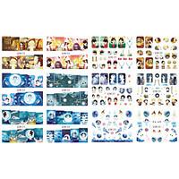 12 Designs/Set Water Transfer Nail Sticker Decals Cartoon Patterns Color Image Nail Art Label Tips BN313-324