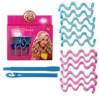 12Pcs Set Newly Arrive High Quality Beauty Watermark Shaped Manually Curlers Not To Hurt The Hair Curlers Makeup Hair Curlers