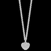 12 diamond 18ct white gold pav set pendant chain
