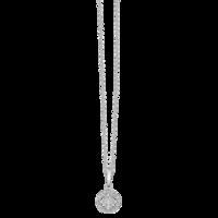 12 DIAMOND 18ct White Gold Cluster Pendant & Chain