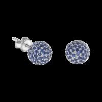 12 blue sapphire 18ct white gold stud earrings