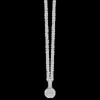 12 Diamond 18ct White Gold Pendant & Chain