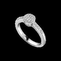 12 Diamond 18ct White Gold Ring