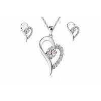 £12 instead of £125.99 for a heart pendant & earrings set from GameChanger Associates - save 90%