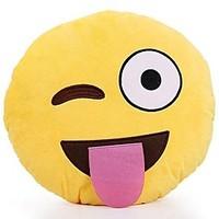 13 Inch Emoji Smiley Emoticon Yellow Round Cushion Pillow Stuffed Plush Soft Toy