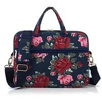 13.3 14.1 15.6 inch Peony Pattern Laptop Shoulder Bag with Strap Hand Bag for Macbook/Surface/Dell/HP/Samsung/Sony etc