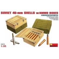 1:35 45mm Soviet Shells With Ammo Boxes