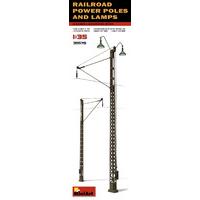 1:35 Miniart Railroad Power Poles & Lamps Set