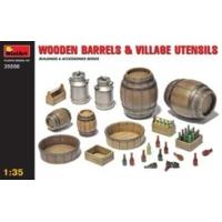 1:35 Wooden Barrels & Village Utensils Model Kit