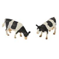 1:32 Black & White Kids Globe Farm Pack Of 2 Standing Cows