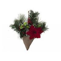 13 hanging decoration with poinsettia