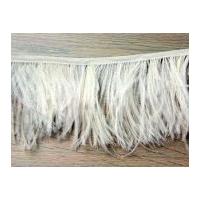 13cm Ostrich Feather Fringe Trimming Ivory