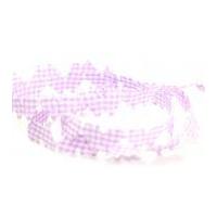 13mm Gingham Padded Butterfly Trimming Lilac