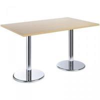 1300x800mm Bistro Table Beech Chrome