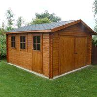 13X15 Bradenham Timber Garage with Felt Roof Tiles Base Included