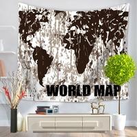130*150cm Polyester Home Wall Hanging Decor Art Foreign World Map Exotic Printing Tapestry Beach Throw Towel Blanket Picnic Carpet Bedspread Tableclot