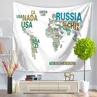 130*150cm Polyester Home Wall Hanging Decor Art Foreign World Map Exotic Printing Tapestry Beach Throw Towel Blanket Picnic Carpet Bedspread Tableclot