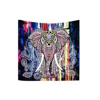 130150cm indian elephant mandala bohemian square tapestry wall hanging ...