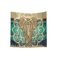 130*150cm Indian Elephant Mandala Bohemian Square Tapestry Wall Hanging Women Fashion Beach Throw Towel Blanket Picnic Carpet Yoga Mat Bedspread Table