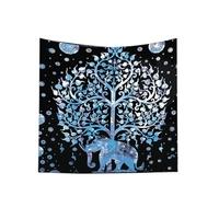 130*150cm Polyester Home Mandala Wall Decor Art Forest Tree Nature Animals Printing Bohemian Hanging Tapestry Beach Throw Towel Blanket Picnic Carpet 