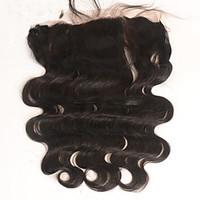 13X4\'\' Ear to Ear Lace Frontal Closure Peruvian Virgin Hair Body Wave With Baby Hair