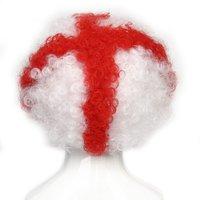 130g England Red And White Carnival Wig.