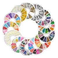 13pcs new nail art rhinestones glitters acrylic tips manicure wheel fi ...