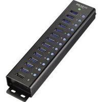 13 ports USB 3.0 hub Aluminium casing, wall mount option, + quick-charge port Renkfo