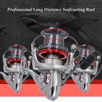 ?14+1 Ball Bearing Professional Long Distance Casting Spinning Fishing Reel Surfcasting Reel Left/Right Convertible Collapsible Handle Spinning Reel F