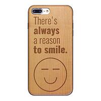 147 Case Cover Shockproof IMD Ultra-thin Embossed Pattern Back Cover Case Word / Phrase Hard Wooden for AppleiPhone 7 Plus iPhone 7