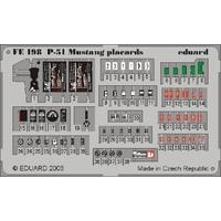 148 eduard photoetch zoom p 51 placards detail set