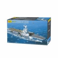 1400 heller charles de gaulle aircraft carrier ship model kit