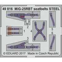 1:48 Eduard Photoetch Mig 25rbt Seatbelt Steel