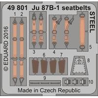 1:48 Eduard Photoetch Kit Ju 87b1 Steel Seatbelts Airfix