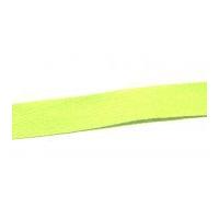 14mm essential trimmings premium quality plain cotton tape lime green