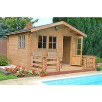 14X14 Kinver 34mm Tongue & Groove Timber Log Cabin