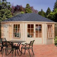 14x10 leygrove 28mm tongue groove timber log cabin with assembly servi ...